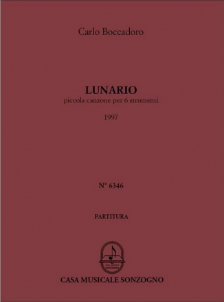 Carlo Boccadoro Lunario Mixed Ensemble (Partitur)
