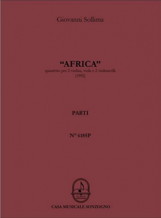 Giovanni Sollima Africa 2 Violins, Viola and 2 Violoncelli (Stimmen-Set)