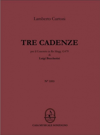 Lamberto Curtoni, Tre Cadenze Cello Buch