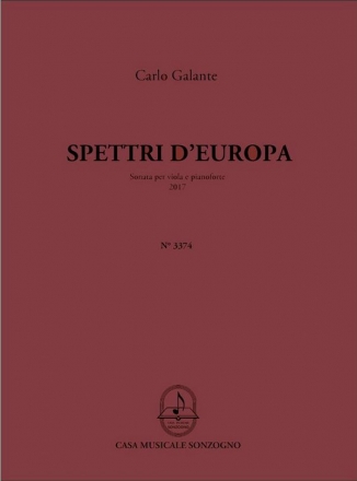 Carlo Galante, Spettri D'Europa Viola und Klavier Buch + Einzelstimme