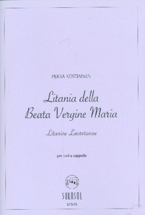 Litania della Beata Vergine Maria for mixed chorus a cappella score