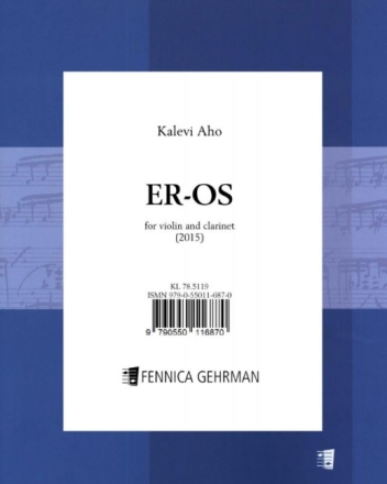 Kalevi Aho, Er-Os For Violin and Clarinet Violin and Clarinet Book