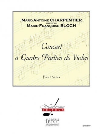 Marc-Antoine Charpentier, Charpentier Marc Antoine Concert 4 Violas Partitur + Stimmen