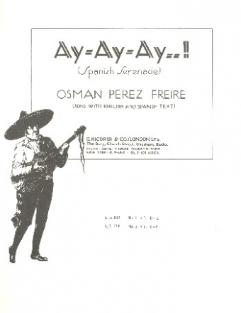 Ay ay ay: for voice and piano (sp/en)