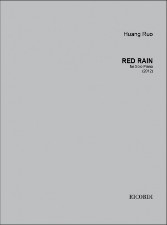 Huang Ruo, Red rain Klavier Buch