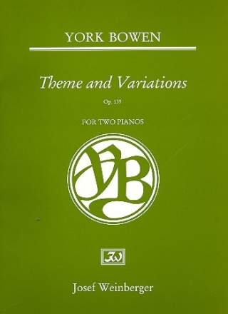 Theme and Variations op.139 for 2 pianos score