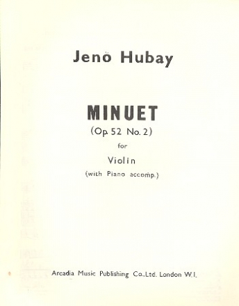 Minuet op.52,2 for violin and piano