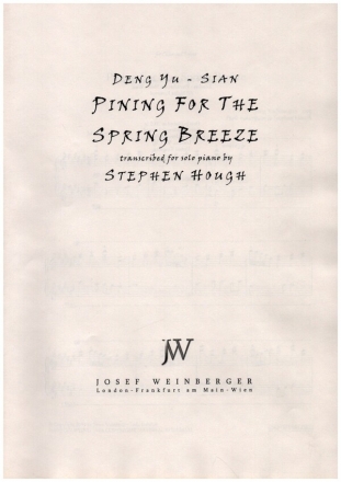 Pining for the Spring Breeze for piano