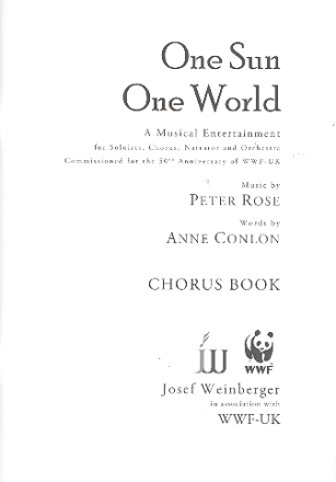 One Sun - One World for narrator, soloists, mixed chorus and orchestra chorus book (en)