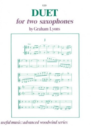 Graham Lyons Duet for two Saxophones saxophone duet