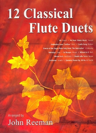 12 classical Flute Duets for 2 flutes