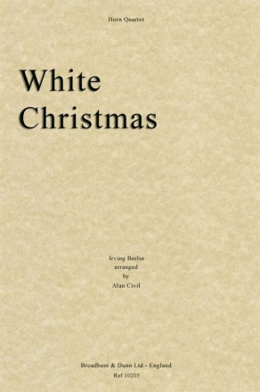 Irving Berlin, White Christmas Horn Quartet Partitur + Stimmen