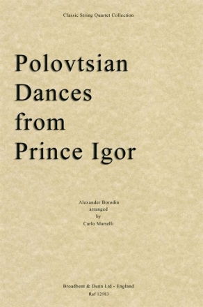 Polovtsian Dances from Prince Igor for string quartet set of parts