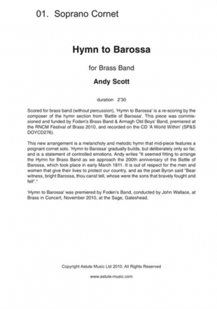 Andy Scott, Hymn to Barossa Brass Band Stimmensatz