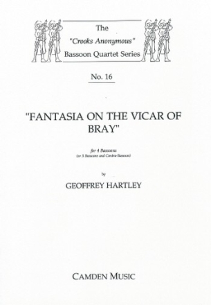 Geoffrey Hartley Ed: Dr Hugh Field-Richards, Fantasia on The Vicar of  for bassoon quartet (4 bns), bassoon quartet (3 bns+contra) Partitur und Stimmen