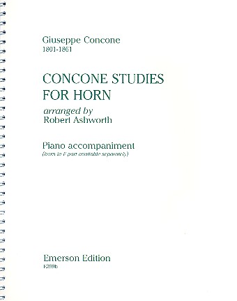 Concone Studies  for horn  piano accompaniment