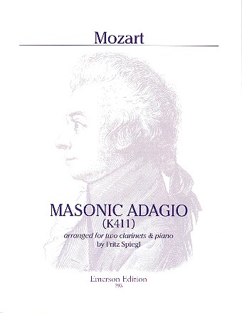 Masonic Adagio KV411 for 2 clarinets and piano parts