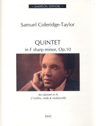 Quintet in f Sharp Minor op.10  for clarinet in A, 2 violins, viola and cello score and parts