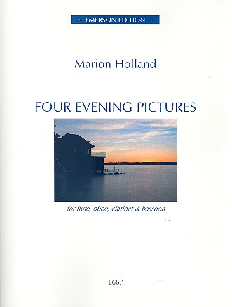 4 Evening Pictures for flute, oboe, clarinet and bassoon score and parts
