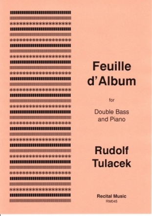 Rudolf Tulcek Ed: David Heyes Feuille d'Album double bass & piano