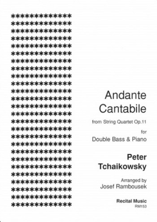 Andante cantabile from String Quartet op.11 for double bass and piano