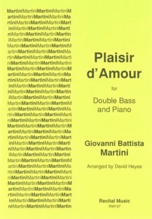 Giovanni Battista Martini Arr: David Heyes Plaisir d'Amour double bass & piano
