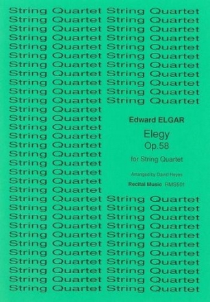 Sir Edward Elgar Ed: David Heyes Elegy Op.58 string quartet