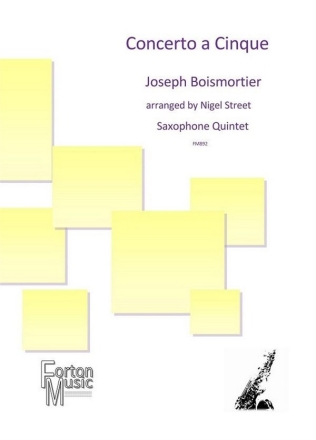 Joseph Boismortier, Concerto a Cinque Saxophone Ensemble [SATBar] Set