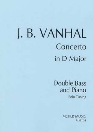 Concerto in D Major for double bass and orchestra for double bass (solo tuning) and piano