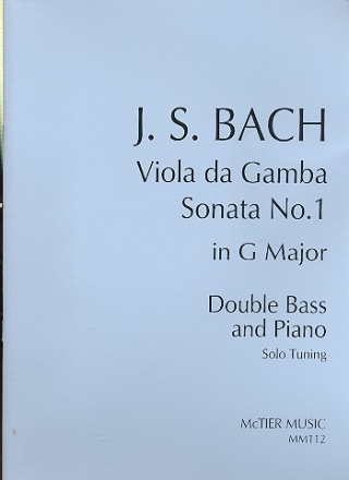Sonata in G Major no.1 for Viola da gamba for double bass (solo tuning) and piano