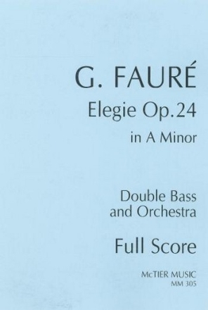 Elegie op.24 in A Minor for double bass and orchestra score