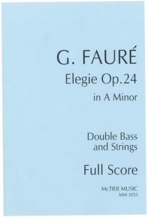 Elegie op.24 in A Minor for double bass and strings score