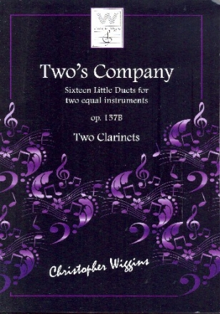 Two's Company op.157b for 2 clarinets score