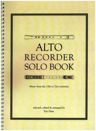 Alto Recorder Solo Book for alto recorder