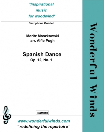 Spanish Dance op.12,1 for saxophone quartet (SATBar) score and parts