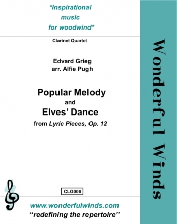 Popular Melody and Elves' Dance for clarinet quartet score and parts
