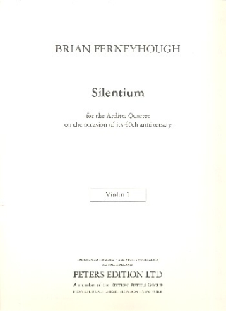 Silentium fr Streichquartett Partitur und Stimmen,  Archivkopie