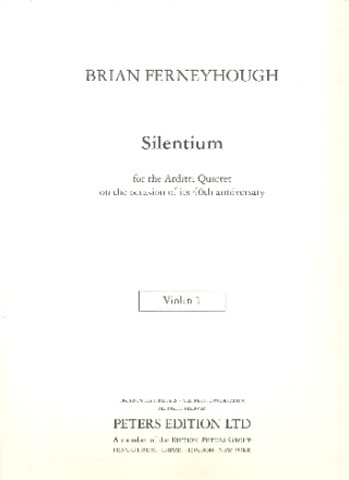 Silentium fr Streichquartett Partitur und Stimmen,  Archivkopie