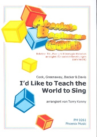 I'd like to teach the World to sing: fr variable Besetzung (sehr leicht) Partitur und Stimmen