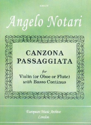 Canzona passaggiata for violin (oboe/flute) and Bc