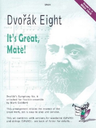Antonin Dvorak Arr: Mark Goddard Dvork Eight - It's Great, Mate! brass quartet, flexible brass ensemble
