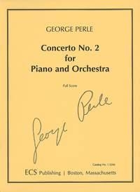 Perle, George Concerto No. 2 for piano and orchestra Klavier und Orchester Studienpartitur