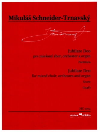 Jubilate Deo for mixed chorus, orchestra and organ score