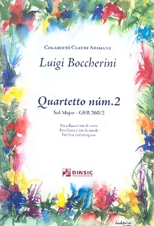 Quartett G-Dur op.5,2 GER260,2 fr Flte, Violine, Viola und Violoncello Partitur und Stimmen