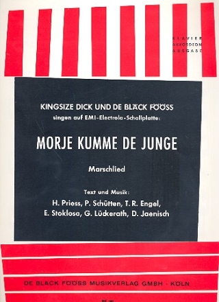 Morje kumme de Junge fr Gesang und Klavier Einzelausgabe