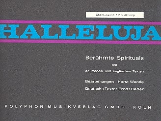 Halleluja - Berhmte Spirituals fr 4 gleiche Stimmen Chorpartitur (dt/en)
