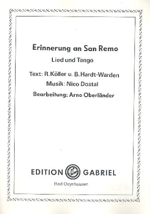 Erinnerung an San Remo fr Klavier