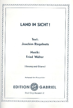 Land in Sicht fr Melodieinstrument in C und Begleitung