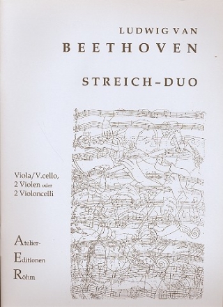 Duett mit 2 obligaten Augenglsern Es-Dur fr Viola und Violoncello (2 Violen, 2 Violoncelli) Partitur