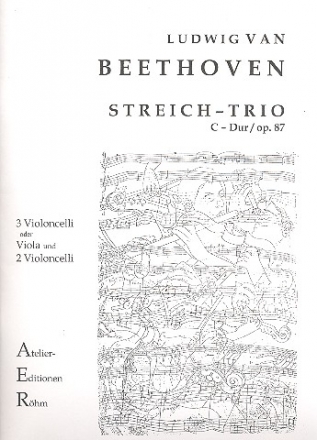 Trio D-Dur op.87 fr 3 Violoncelli (Viola und 2 Violoncelli) Stimmen